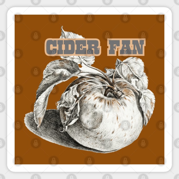 Cider Fan In Classic Retro Vintage Cider Style - Perfect for Gifting! Sticker by SwagOMart